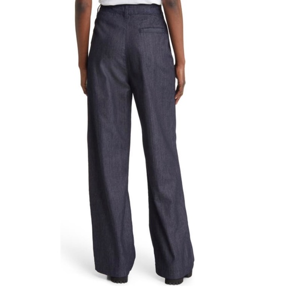 NWT Frame Pleated Denim Wide-leg Chino - Picture 2 of 8